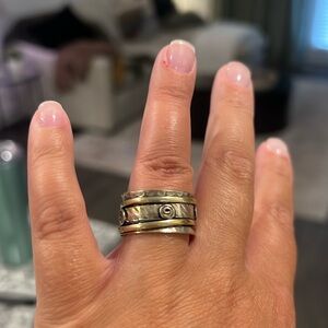 💰Silver and gold plated ring